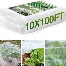 10 X100FT Garden Mesh Netting Barrier, Ultra Fine Plant Netting for Garden Protection, Garden Net Fruit Tree Netting for Vegetable Blueberry Bushes Live Plant Row Cover Screen Protection-87