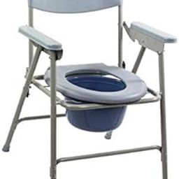 KosmoCare Folding Commode Chair | Commode Chair with Arm rest for patient | Toilet Chair with Pot | Commode Chair for Adult, Elderly and Handicap People | Portable Commode Chair for Indian Toilet-0