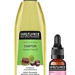 Soulflower Rosemary Essential Oil & Castor Oil for Hair Growth, Hair Fall Control, Hydrating & Moisturising Face & Skin | 100% Pure, Natural, Organic, Ecocert Certified| Pack of 2, 240ml-image-13