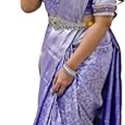 Women's Banarasi Saree Pure Kanjivaram Style Silk Saree With Blouse Piece for Wedding (Shiv-1)-image-16