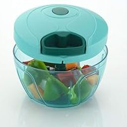 Manual Food Chopper with Pull String, 400 ml Capacity, 3 Blades, Turquoise Green-image-76