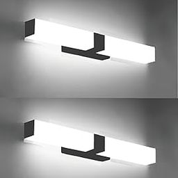 Groeien (Pack of 2 15W Rectangular LED Mirror Bathroom Picture Wall Light(White) (2)-23