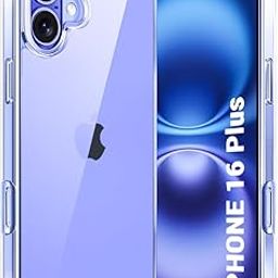 TheGiftKart Ultra-Hybrid Crystal Clear Back Case Cover for iPhone 16 Plus | Shockproof Design | Camera Protection Bump | Hard Clear Back | Bumper Case Cover for iPhone 16 Plus (Transparent)-image-55