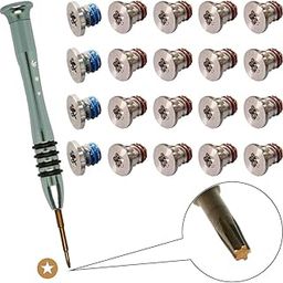 2 Sets Replacement Screws with Screwdriver for MacBook Pro 13 or 15 inch Retina Display, Bottom Case Cover P5 Pentalobe Repair Tool Kit, 20pcs-25