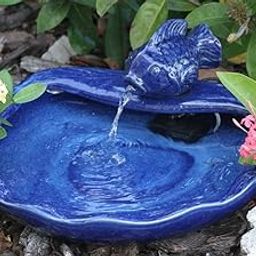 Smart Solar 21372R01 Ceramic Solar Koi Fountain, e Glazed Finish, Powered by an Included Solar Panel that Operates an Integral Low Voltage Pump With Filter-picture-24