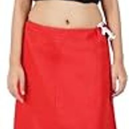Cotton Saree Petticoat Shapewear for Women Red Readymade Plain Solid Inskirt Underskirt Innerwear Drawstring Waist Indian Outfit Base Layer-image-98