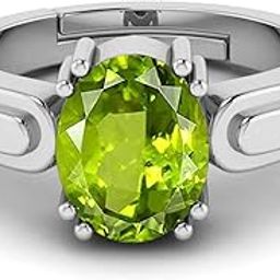 Certified Unheated Untreatet 5.25 Ratti 5.00 CARAT Natural Peridot Silver Plated Peridot Ring For Women's and Men's By Lab - Certified-image-23