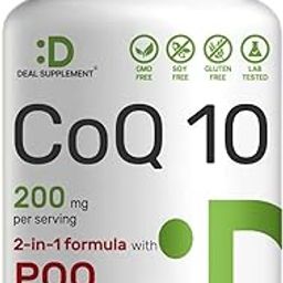 DEAL SUPPLEMENT CoQ10 200mg with PQQ 200mcg, 240 Veggie Capsules | Bioavailable Coenzyme Q10 Complex | Supports Heart, Energy & Brain Health | Antioxidant Support | Non-GMO-image-44