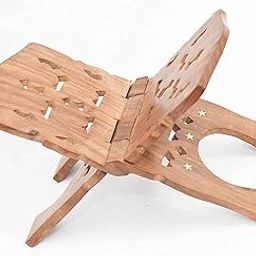 Rcelebrare Sheesham Wooden Hand Carved Holy Book Stand for Quran, Bible, Bhagwat, Gita, Ramayana & Guru Granth Sahib for Reading Rehal Stand (SR07, 12 inches)-image-19