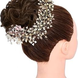 Samyak Pearl & Crystal Wedding Bridal Beautiful Designer Hair Vine Accessories/Veni/Tiara/Hair Pin/Juda Pin For Women & Girls,1a-image-58