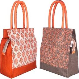 Daily use Women Tote/Lunch/Gym Bag(Combo of 2,Multicolor,Fab-28)-image-62