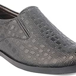 Men's Casual Slip-On Shoes | Black Faux Leather Loafers | Stylish & Comfortable-image-82