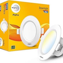 Wipro Garnet 8W Round Downlight Junction Box|Colour Changing Panel|Warm White,Neutral White,Cool White|Glare-Free Design|Recessed Downlighter For False Ceiling|Cutout ~ 3 Inch|Pack Of 1--image-59
