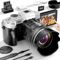 Yatao - Digital Camera for Photography, 10x64MP Optical Zoom, 4K Video Recording Camera, Video Recording for YouTube, 180°Flip Screen, 64GB SD Card, Connection-picture-19