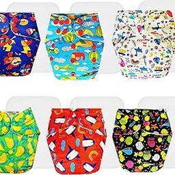 Dumbledo Premium Cloth Diaper with Cotton Insert (Pack of 6) | Dry Feel and Comfortable | Breathable | Quick Dry | Ideal for Toddlers | 3 Months – 3 Years | Unisex Baby-image-58