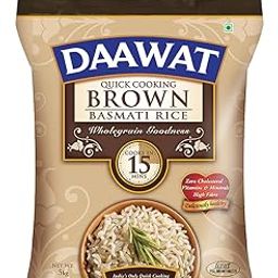 Daawat Brown, Cooks in 15-minute, Full Bran Intact, Fibre-Rich Basmati Rice, 5 Kg-image-23
