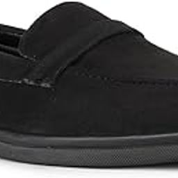 Womens Womens Black Solid Round Toe Loafers Loafer-image-44
