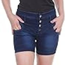Women Plus Size Casual Denim Shorts High Waisted Distressed Jean Shorts Ripped Short Jeans Light Blue Color-image-82