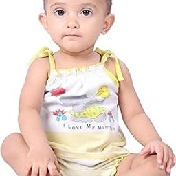 Baby Girls Sleeveless Cotton Combo Sets (6months-12months)-image-4