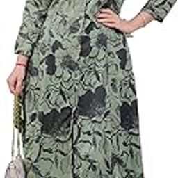 Dark Green Cotton Lounge-wear & Night-wear Set: Floral Print, Relaxed Fit || Set for Women and Teenage Girls (K86-M1)-image-54