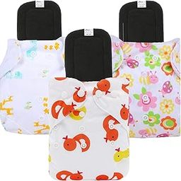 Babymoon Washable & Reusable Cloth Diaper Pocket With Grey Insert Pack of 6-13