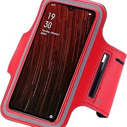 Nplus India Sports Armband for All Oppo Android Smartphones - Sleek Red, Secure Fit, Adjustable Strap, Headphone Access, Key Pocket - Ideal for Running, Gym, and Outdoor Activities-image-80