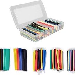 ALEAF Box of 101 Pieces Assorted Polyolefin Heat Shrink Tube for Wire Insulation, Cable Sleeves Wrap, Multi Colors and Sizes with Standard Box - Charging Cable Repair Sleeves (Standard Box, 101)-18