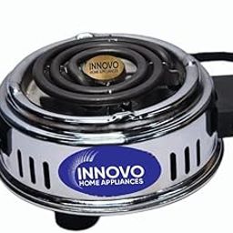 INNOVO Hot Plate Cooktop - Mini Coil Grill 500W | Shocked Proof & Compact | Coal And Cooking Electric Plate Grill | Electric Cooking Stove | Portable Induction | Chrome Finish-image-64