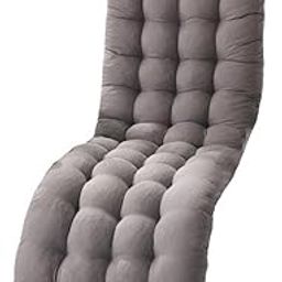 Comfortable Polyester Garden Recliner Cushion Thickened Mat Outdoor Indoor Grey A-image-50