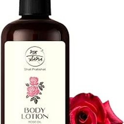 Shatpratishat Natural Body Moisturizing Lotion | Chemical Free | Protection From Dryness | Natural Rose & Vetiver Essential Oil | For All Skin Types | 200 Ml-3