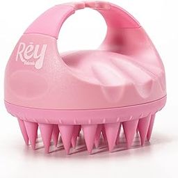 Rey Naturals Hair Scalp Massager Shampoo Brush - Hair Growth, Scalp Care, and Relaxation - Soft Bristles for Gentle Massage - Pink Color (Pink)-image-83