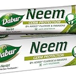Dabur Herb'l Neem Germ Protection Toothpaste - 200g | No Added Flourides & Parabens | Neem Fights Bacteria-27