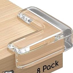 BabyPro BabyProofing Corner Guards with Strong Adhesive Tape by Certified Professional Childproofer for Covering Sharp Edges & Corners of Bed, Table & Furniture (Set of 8 Transparent)-picture-14
