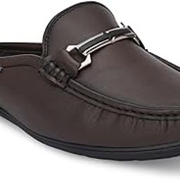 Men's Synthetic Leather Slip-On Stylish Clog Loafers-image-11