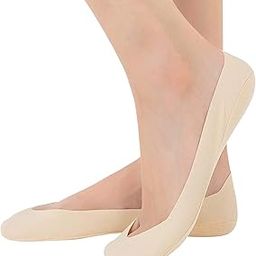 Womens No Show Thin Socks Cotton Nylon Low Cut Liner Non Slip hidden Invisible Socks for Flats Boat Sneaker (1 PAIR)-39