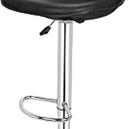 DPI Modern Height Adjustable and 360 Degree Revolving Bar Stool | Kitchen Chair Suitable for Kitchen Cafeteria Dining Office Shops | (1, Black) Metal-image-44