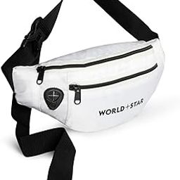 Polyester Waist Pack Travel Handy Hiking Zip Pouch Document Money Phone Belt Sport Bag for Men and Women and Adult | White | Rock White Waist Bag-image-75