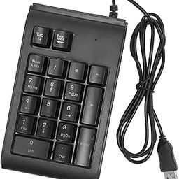 Wired USB Number Pad, 19 Keys Slim Numeric Keypad Keyboard Waterproof RGB Backlight Portable Ergonomic Number Pad for Laptops and Desktop Computers (Black)-image-51