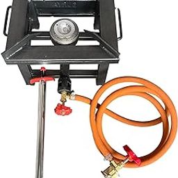 Amaru Single Burner Iron Square Chulha Canteen Bhatti Commercial Gas Stove - Silver, Manual Multicolour (Small 10x10x8 Inch)-image-8
