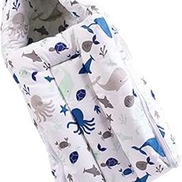 3 in 1 Baby Sleeping Bag for Newborn | Baby Nest and Portable Baby Bed for 0-6 Months | Premium Cotton, Lightweight & Travel-Friendly | Coral Crew Design (E-Book Included)-image-2