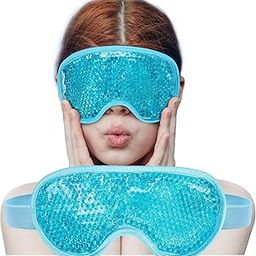 SONEEV MART Reusable Blue Gel Bead Eye Mask for Hot & Cold Therapy – Soothing Relief for Puffy Eyes, Headaches, Dark Circles-image-54