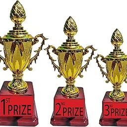 Bareeze Pure Red Gold 1st 2nd 3rd Prize Trophy for Appreciation Gift,Sport, Academy, Awards Preminum Trophy-image-15