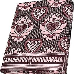 Govindaraja Blanket 100% Cotton | Heart Design | Double Cloth Chennimalai Bedsheet | Size : 60" X 90" (5' x 7.5'Feet) | Queen | (Pack of 1) (Pink)-image-15