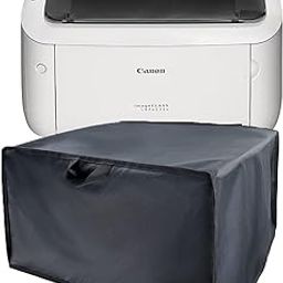 Printer Dust Cover Compatible for Canon LBP6030W Single Function Laser pritner,Premium Nylon, Water-Resistant, Durable, Anti-Static Protection for Home & Office Printers (Dorca)- Black-image-5