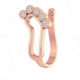 FASHIONS Trendy Clip on Baby Foot Nose Ring Pin Pressing Type Non Piercing NosePin for Girls & Women-image-35
