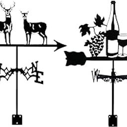 The Style SutraWeather Vane Mount Wind Direction Indicator Gazebo Coop Yard Metal Wind Vane with Cups 34cm | Yard, Garden & Outdoor Living | Weathervanes-image-88