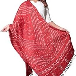 Women Bandhani Printed Silk Dupatta | Lightweight Scarf | Soft Silk Dupatta | Bandhej Dupatta for Festival and Wedding | Ethnic Accessory | Vibrant Color Stole-image-8