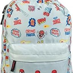Superhero Graphic printed School Backpack|Printed School Bags for Boys & Girls| Tuition Bags for Kids| Lightweight Multi-Pocket Shoulder Backpacks | 16 Inches-Grey and red-image-29