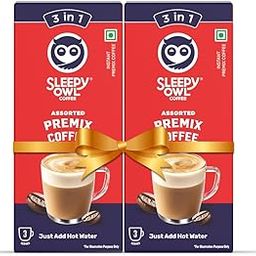 Sleepy Owl Assorted Instant Coffee Premix Sachets | 3 in 1 Coffee Sachet | Frothy & Creamy Cafe-Style Coffee at Home | All in One Premix Coffee Sachet Just Add Hot Water | Cappuccino, Hazelnut, & French Vanilla | Set of 2 | 120g (6 Sachets x 20g)-picture-18