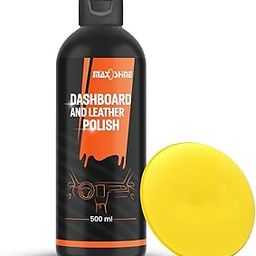 Maxoshine Dashboard Polish for Car Interior | Plastic Leather Vinyl & Rubber Car Dashboard Cleaner | Protects from UV Rays and Fading Car Leather Seat Cleaner (500ml)-image-25